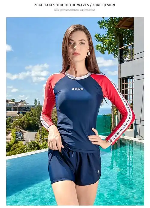 游泳衣遮肚子温泉沙滩泳装520礼物送女友送老婆长袖泳衣121601205l