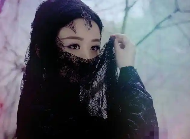 薄纱蒙面造型赵丽颖神秘刘诗诗秀气最后一个能认出来我服你