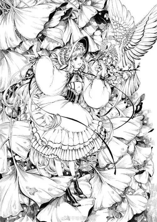 (本文摘自:《线语集:唯美线稿插画实例教程》,具体画法见书.