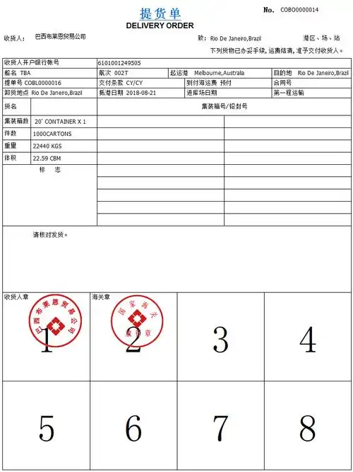 收货人凭正本提单或副本提单随同有效的担保向承运人或其代理人换取