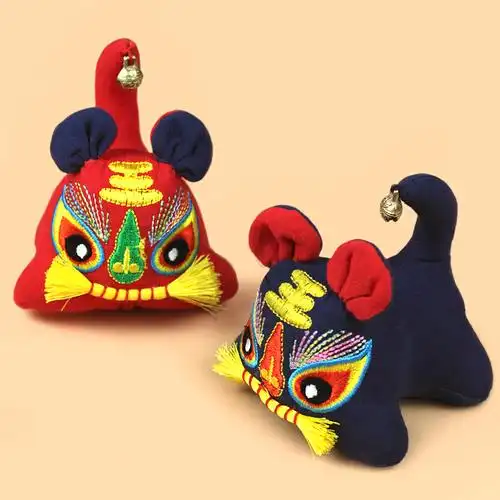 传统民间工艺布老虎手工装饰玩偶摆件挂件中国特色礼物创意玩偶