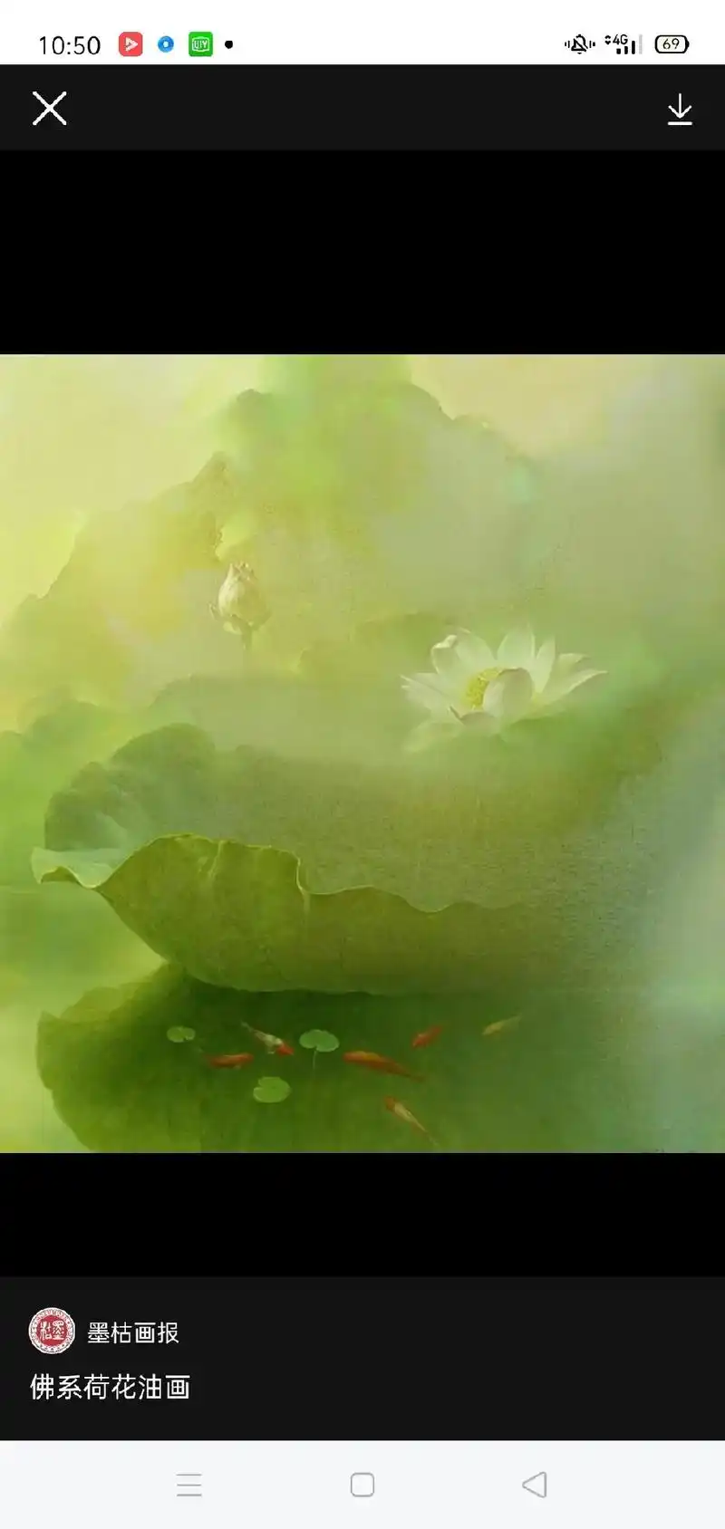 墨枯画报佛系荷花油画10:50定做10:50来源:全网佛教用 - 抖音