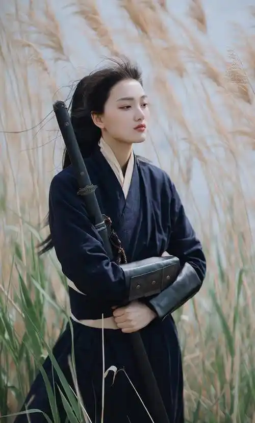 当女孩子穿上男装拍摄古风写真时,会有多帅气?_芦苇丛_环境_女生