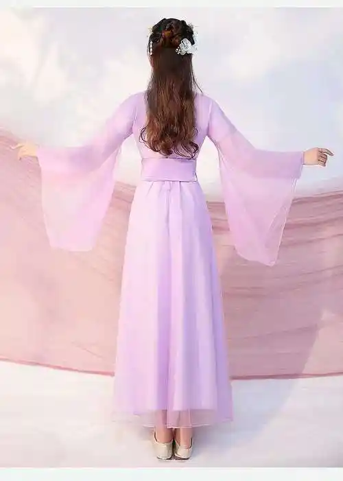 汉服女襦裙仙女粉色清新淡雅仙气古风大广袖古装演出服装秋季批发