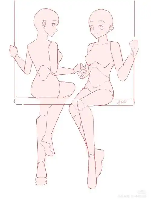 画画  #闺蜜  #画画的日常  这次用了模板  模板在p2