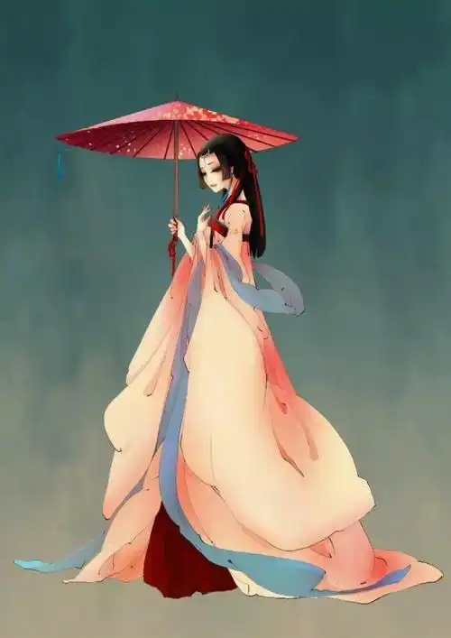 纸油伞古风仙鹤迷香少女动漫头像女