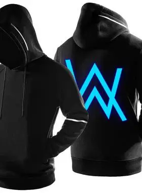 艾伦沃克卫衣男2021年新款加绒alan walker外套连帽教主同款衣服