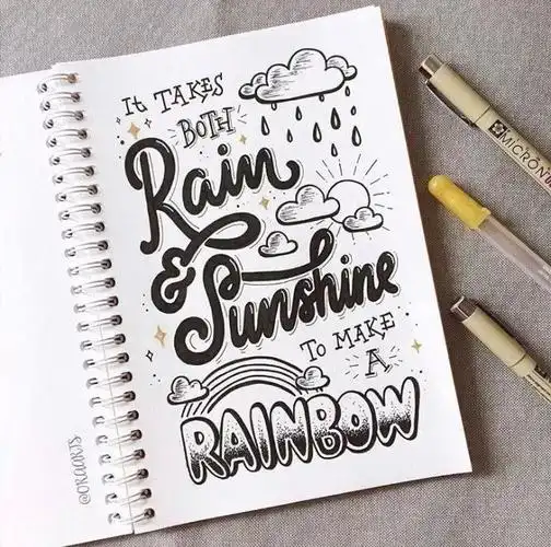 手帐英文字体设计