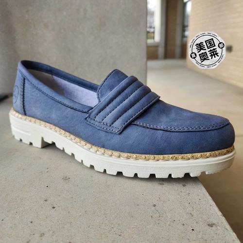 rieker女式 ulla 浅蓝色乐福鞋 - 浅蓝色 【美国奥莱】直发