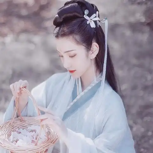 "花影乱,莺声碎,碧云暮合空相对." 古风/汉服/女生头像