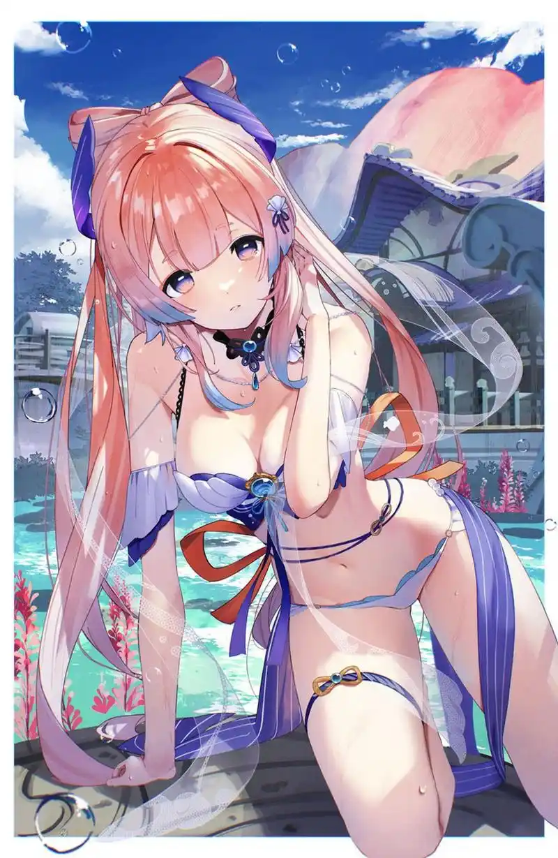 原神# 泳装心海 画师:スコッティ