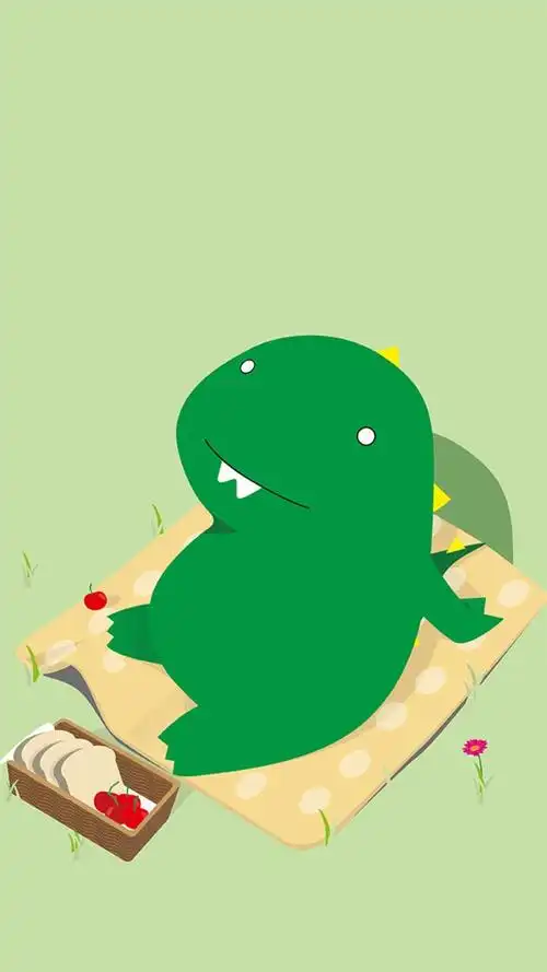 恐龙,小恐龙,卡通,锁屏壁纸,卡通,720x1280,绿色,手机壁纸小恐龙卡通