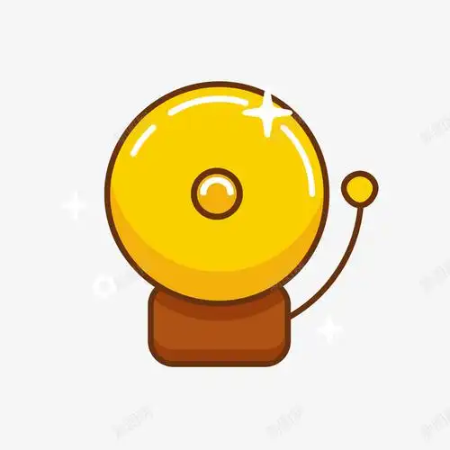 简约教室下课铃标图矢量图图标