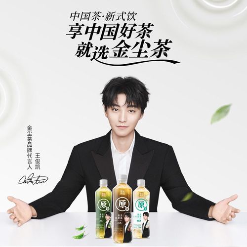 王俊凯代言金尘无糖茶饮料原叶萃取绿茶乌龙茶茉莉花茶500ml