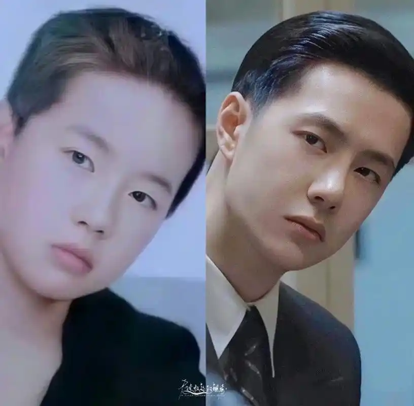 网友找到王一博小时候照片,看着是等比例长大的,一直都这么帅