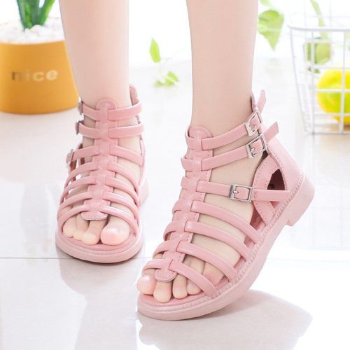 儿童凉鞋女童罗马鞋2023夏季新款软底公主防滑小女孩时尚儿童鞋子