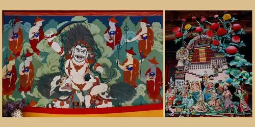 塔尔寺的堆绣,壁画和酥油花闻名世界.