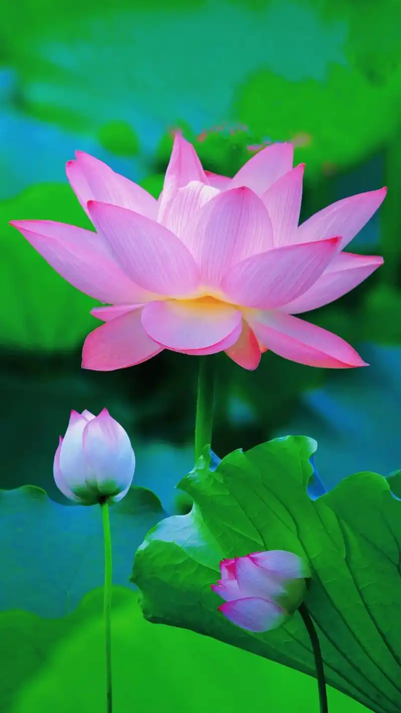 粉红的荷花开,好运自然来,愿刷到此视频的人都是以荷为贵, 好 - 抖音