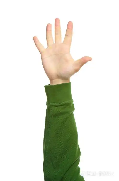 用手势孤立在白色背景上的手