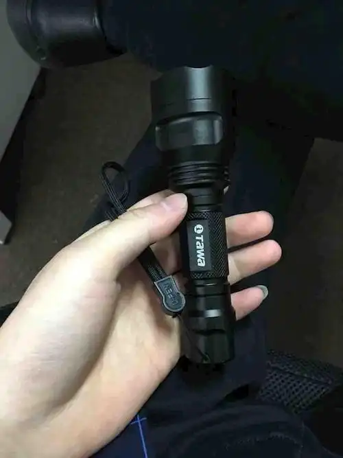 德国tawa 手电筒强光可充电 led远射迷你防身探照打猎t6军家用【黑色