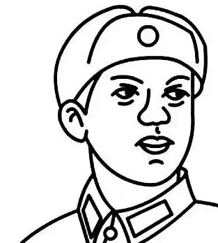 雷锋头像简笔画画法_雷锋画像图片大全 - 5068儿童网