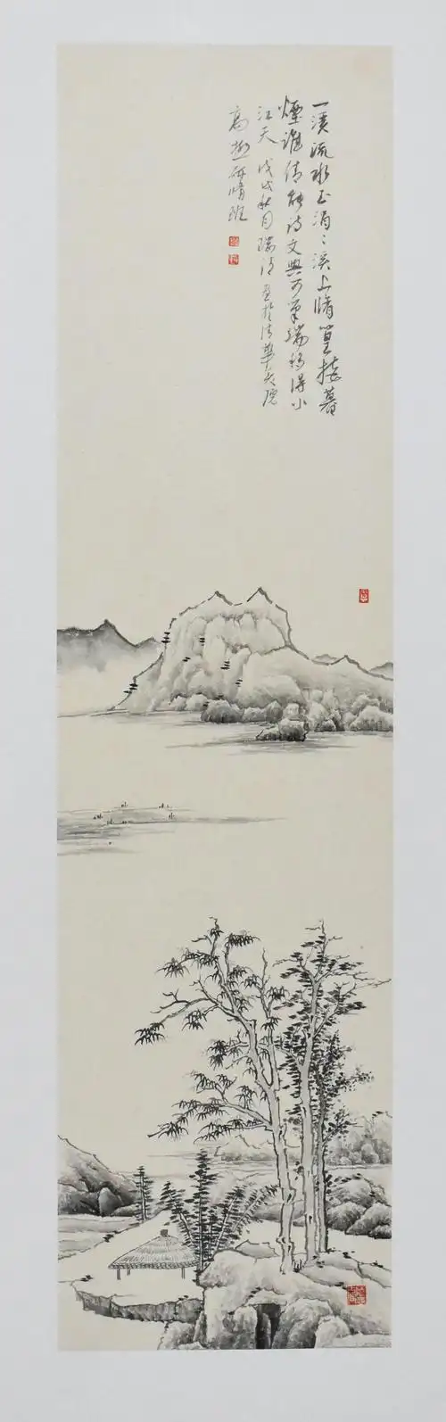 书画家贾瑞青水墨山水画赏析