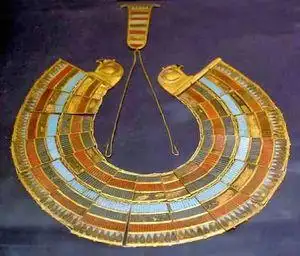 一方尘寰 文明的回响 古埃及图坦卡蒙法老出土首饰复原项圈项链