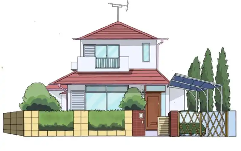 蜡笔小新 | 小新的家线稿过程记录