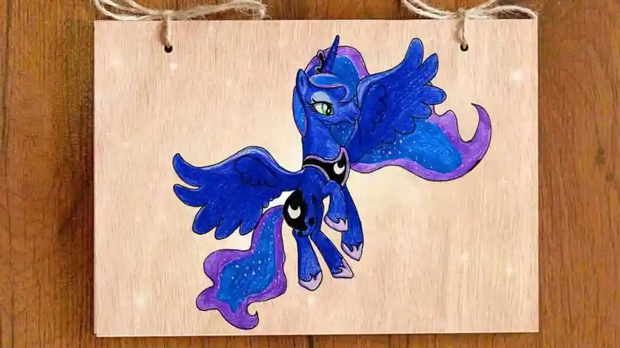 卡通简笔画小马宝莉中漂亮的月亮公主