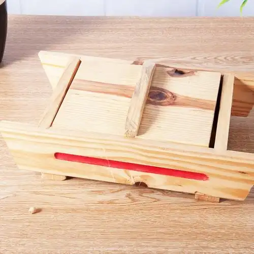 老豆腐盒木制 厨房小工具自制家庭做豆腐原木模盒