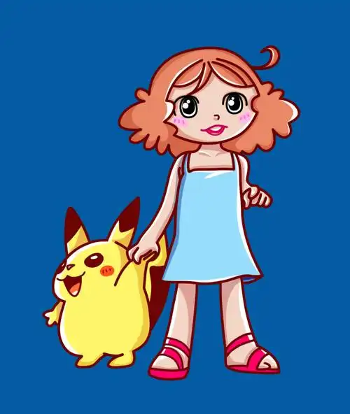 小女孩与皮卡丘