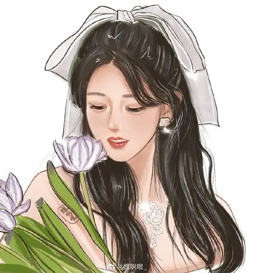 赵露思超话#全世界最好的赵露思##手绘#头像超话婚纱露思@赵露思的