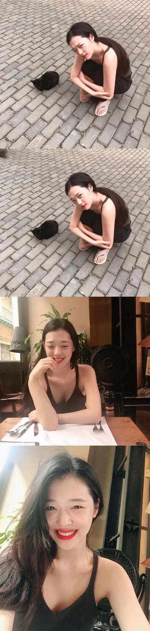 崔雪莉古巴之行日常写真回到2017年的夏天