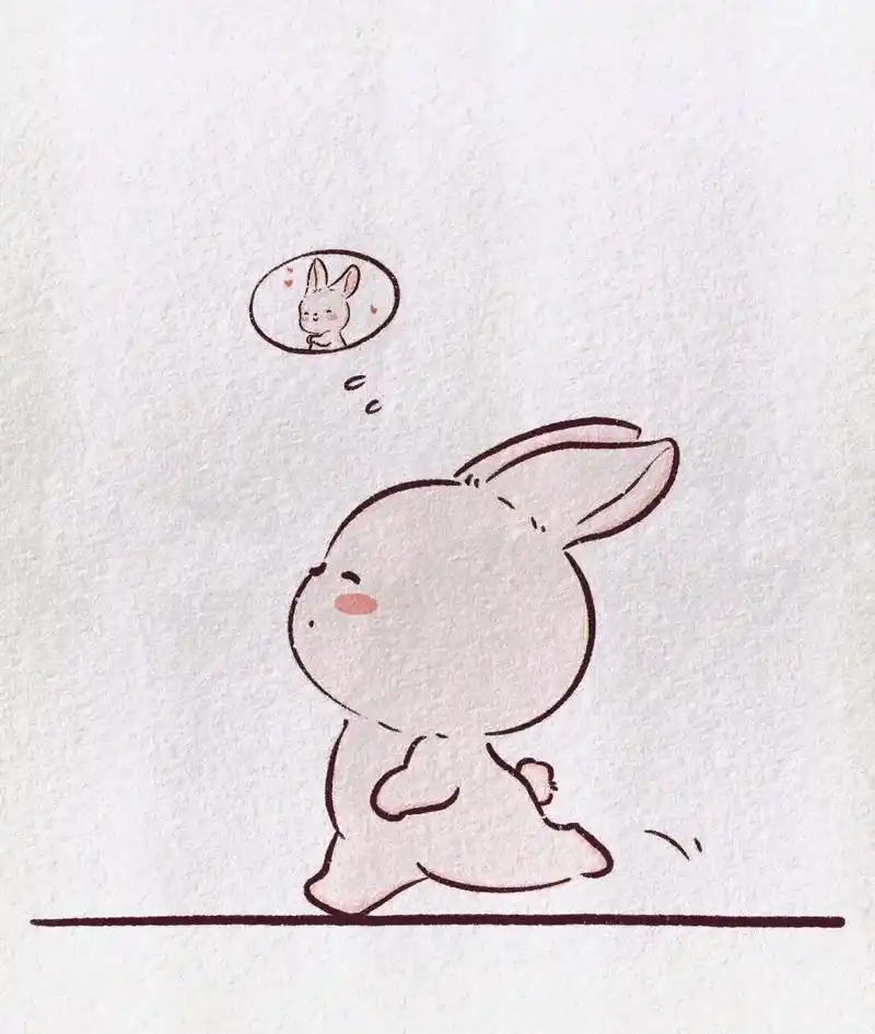 小兔子简笔画教学,因为心里有你,我走路都像飞一样!#兔子简笔 - 抖音