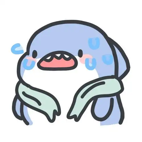 了小鲨鱼表情包啊这只家养一个白色的小动物牵着蓝色小鲨鱼的情侣头像