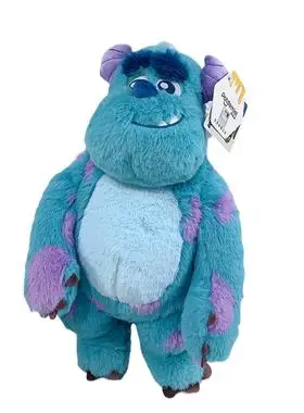 迪士尼蓝色小怪物苏利文毛绒玩具背包可爱钥匙扣挂件公仔包生日礼