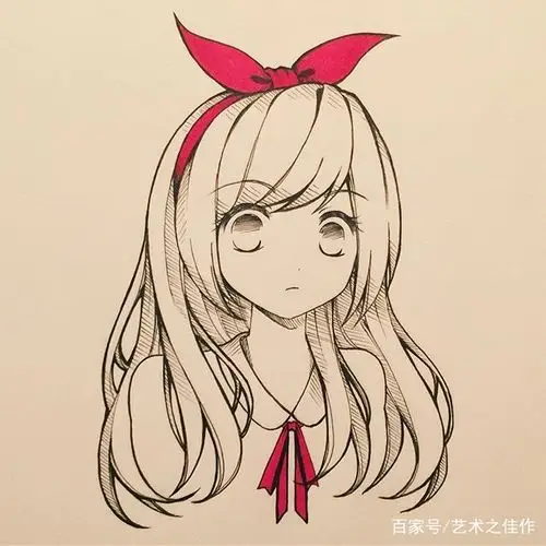 超可爱的手绘动漫美少女,喜欢的求抱走