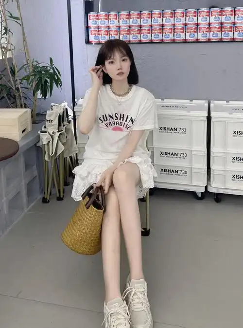 15882白色初恋小短裙很斩男的一套