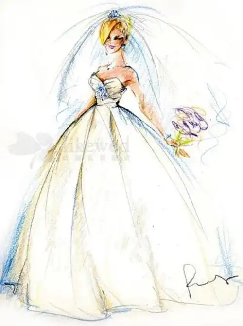 【时尚婚纱手绘】黑白线条勾勒的岂止是白纱.