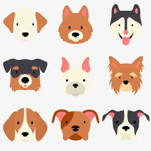 矢量狗狗的头像