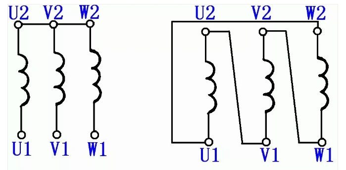 三相电机,三角形和星形接法,电流公式