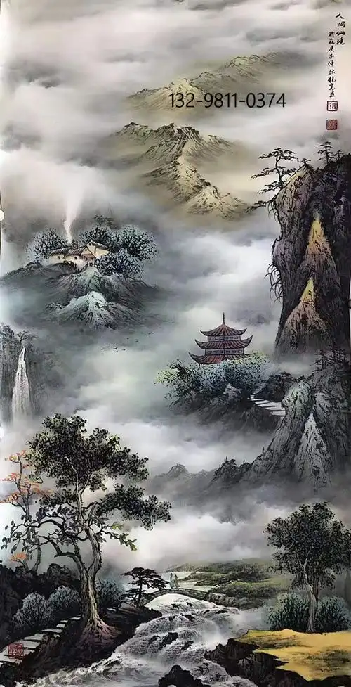 画家龙宽 彩墨山水画后起新秀