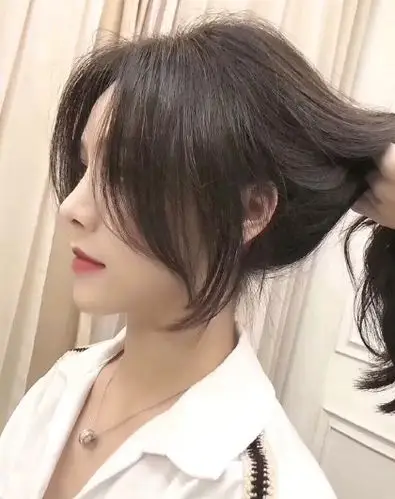 八字刘海假发女自然中分真发发片两侧假发贴片无痕隐形法式假刘海