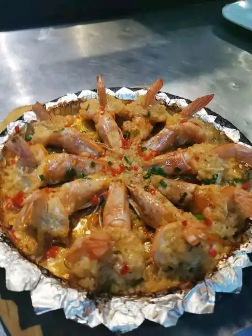 铁板蒜蓉虾的做法