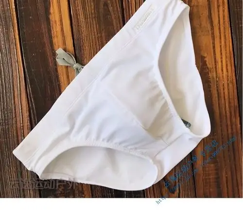 男式三角泳裤男士罩杯泳裤 防尴尬柔滑弹力性感饱满低腰紧身纯色三角