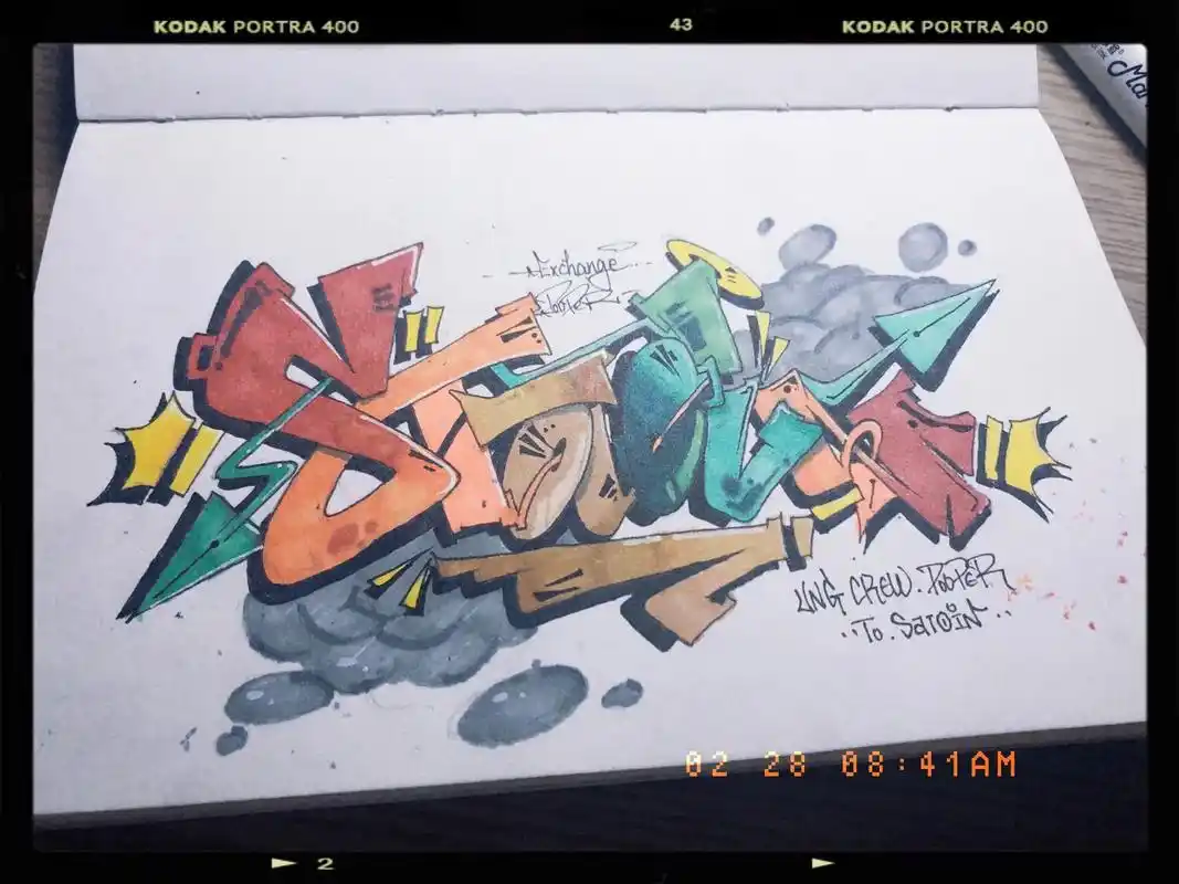 手绘涂鸦 #涂鸦 #hiphop基础 #画画 - 抖音