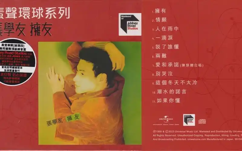 (cd原盘)张学友2023蜚声环球限量编号首版第二批-拥友