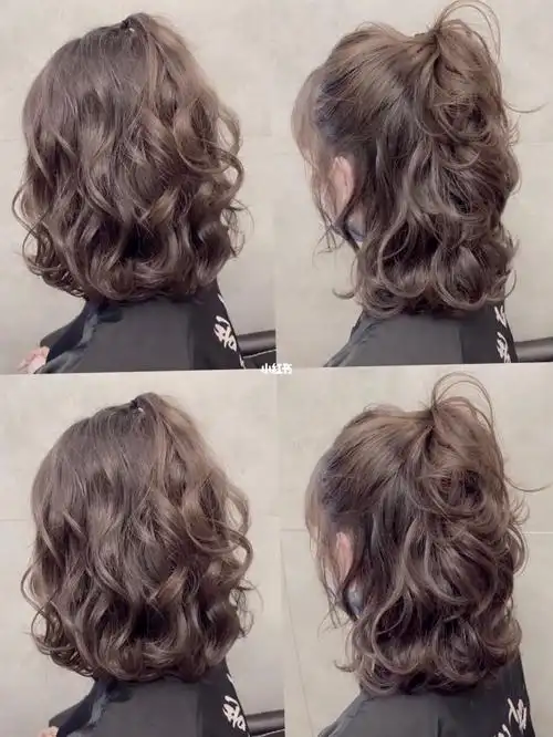 服贴少发妹纸必备法式芭比烫发扎起来也好看