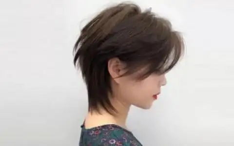 70后女人清爽短发一边长一边短-离婚百科