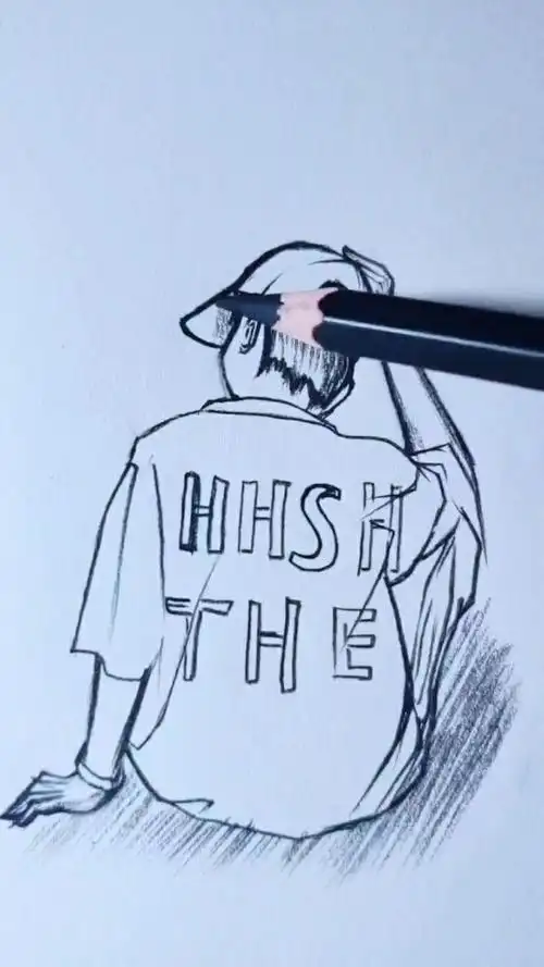 绘画教程男生背影喔!